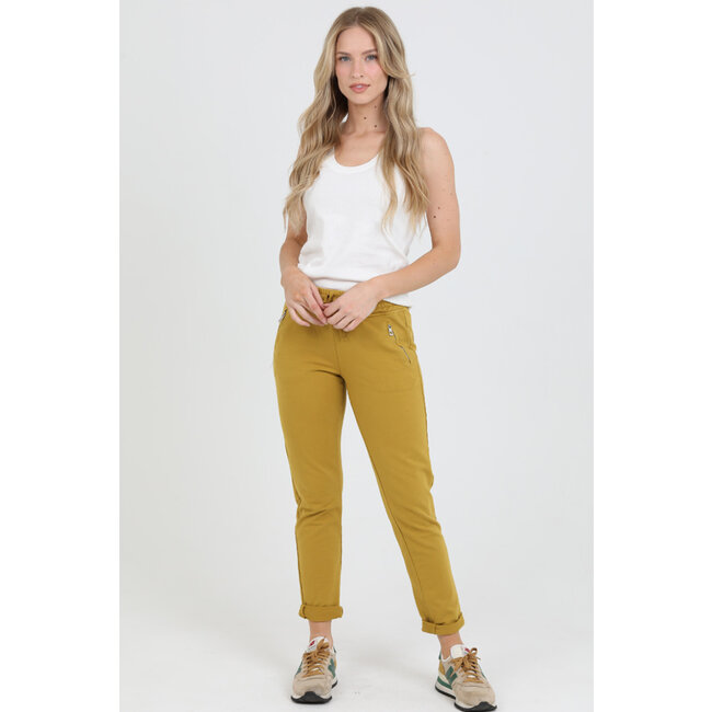 Nostalgia Nostalgia Pull On Tie Front Zipper Pocket Jogger (NP746)