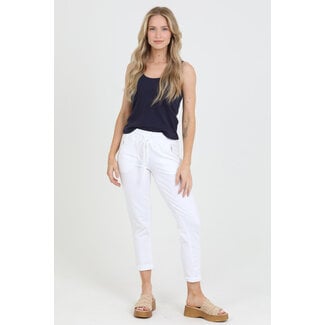 Nostalgia Nostalgia Pull On Tie Front Zipper Pocket Jogger (NP746)