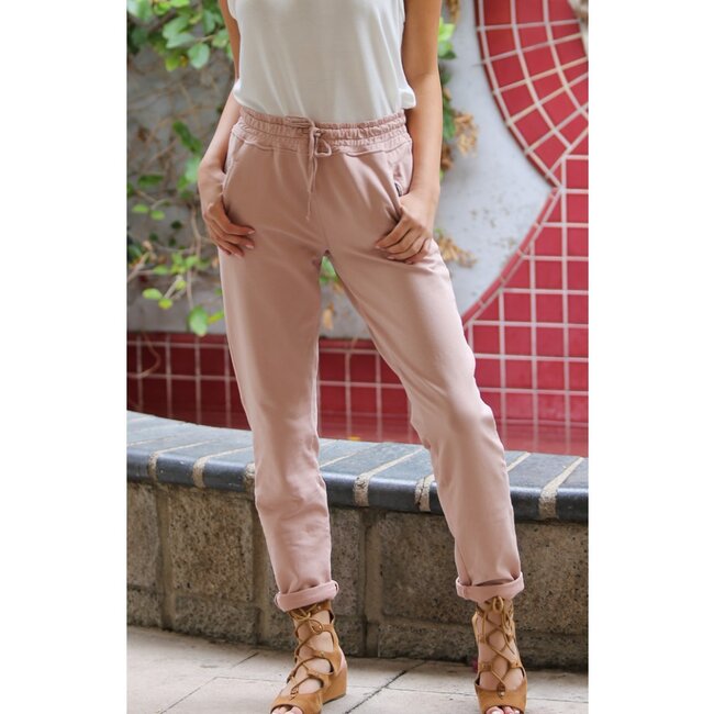 Nostalgia Nostalgia Pull On Tie Front Zipper Pocket Jogger (NP746)