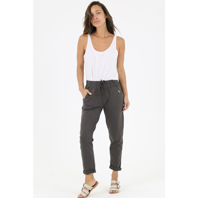 Nostalgia Nostalgia Pull On Tie Front Zipper Pocket Jogger (NP746)