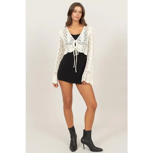 HYFVE Hyfve Pointelle Crochet Crop Top (HF24F067)