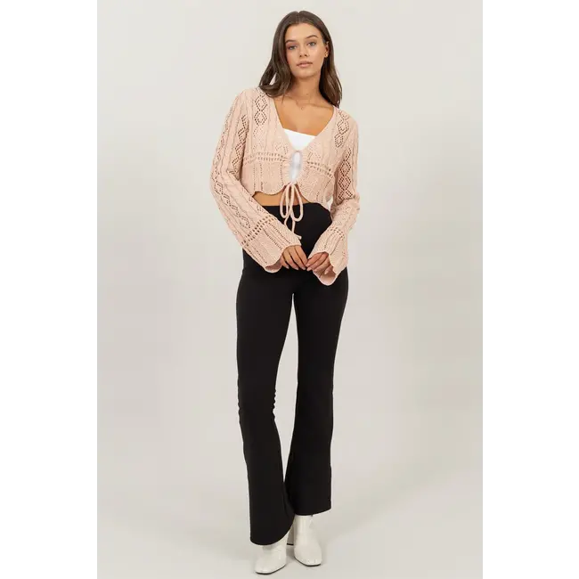 HYFVE Hyfve Pointelle Crochet Crop Top (HF24F067)