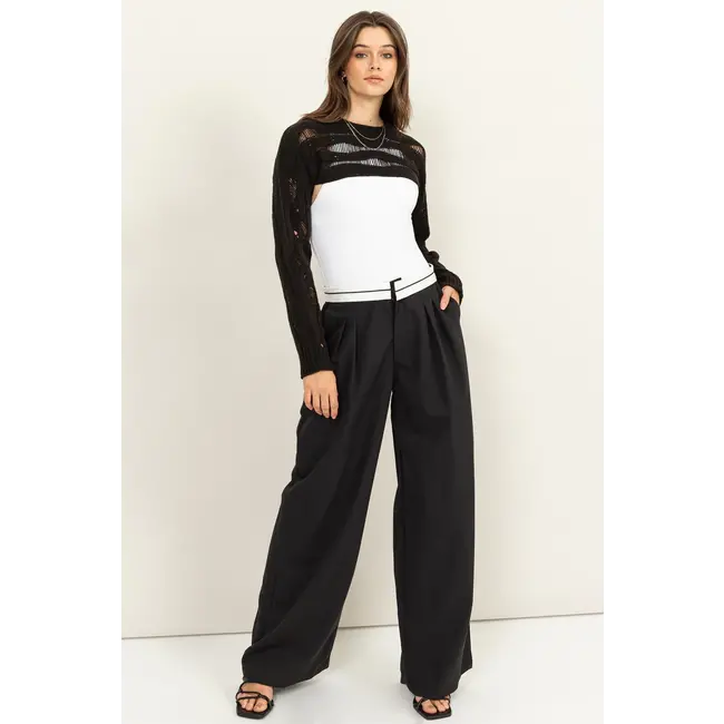 HYFVE Hyfve Open Knit Shrug Sweater (HF24F291)