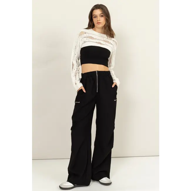 HYFVE Hyfve Open Knit Shrug Sweater (HF24F291)