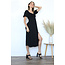 Angie Angie Short Sleeve Tie Front Midi Dress  (C4C09)