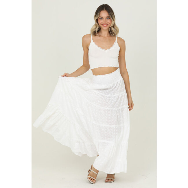 Angie Angie Tiered Skirt w/Smocked Waist (26P57)