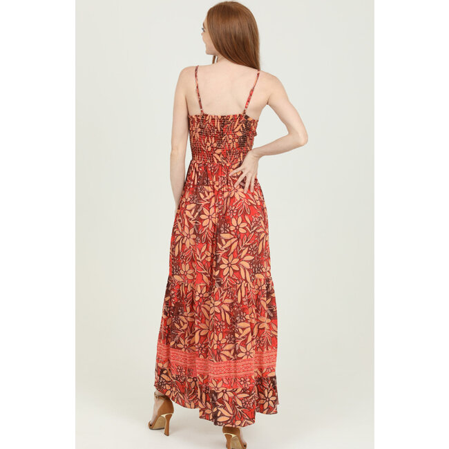 Angie Angie Keyhole Printed Maxi Dress (F4F50)