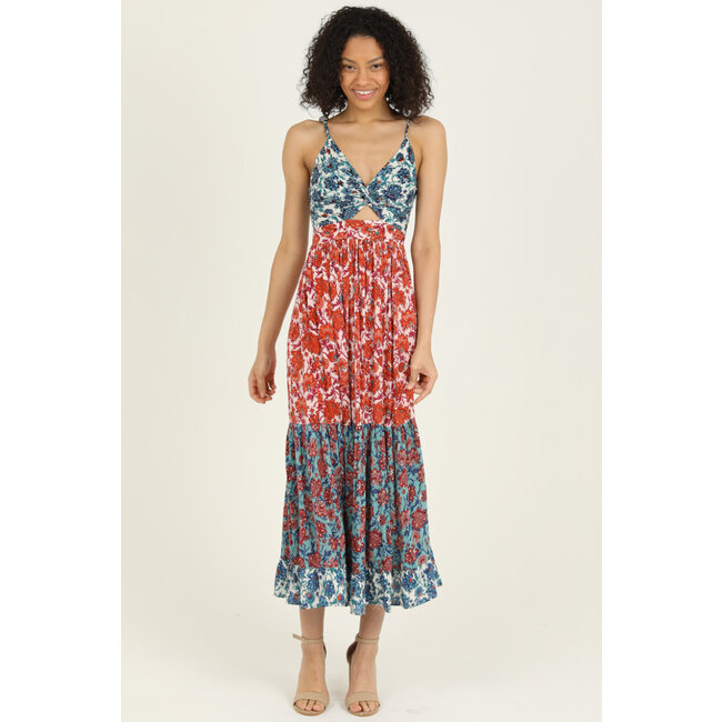 Angie Angie Keyhole Printed Maxi Dress (F4F50)