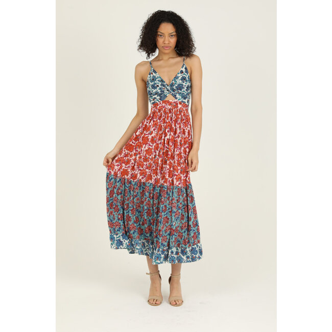 Angie Angie Keyhole Printed Maxi Dress (F4F50)