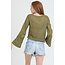 Angie Angie Ltwt Open Knit Flare Slv Top (X2EA8)