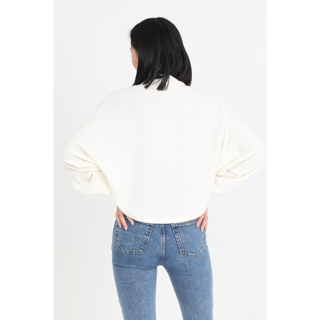 Angie Angie Brushed Knit Hatchi LS Top (X2DV9)