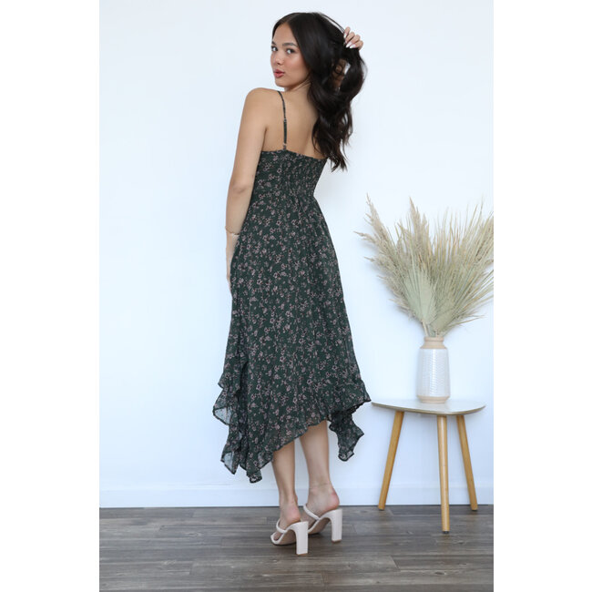 Angie Angie Hanky Hem Maxi Dress (C4896)