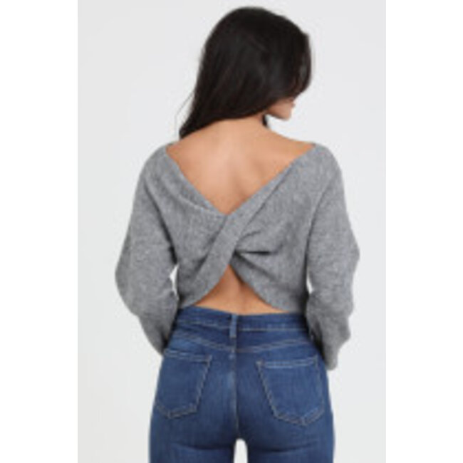 Angie Angie Twist Front Pullover Sweater (XHR32)