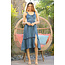 Angie Angie V-Neck Tie Keyhole Tiered Tie Back Dress w/ Slit (C4E24)