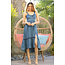 Angie Angie V-Neck Tie Keyhole Tiered Tie Back Dress w/ Slit (C4E24)