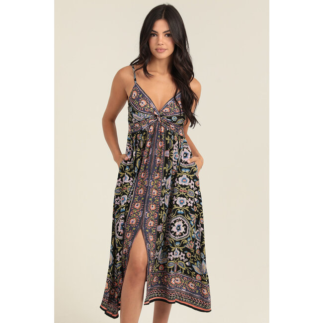 Angie Angie Midi Dress w/ Twist Front (C4G52)