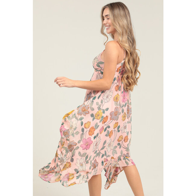 Angie Angie Hanky Hem Maxi Dress(C4896)