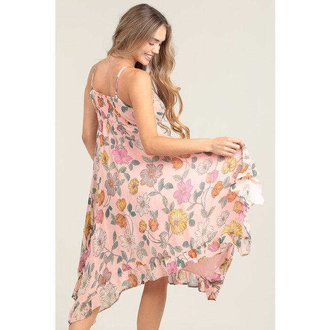 Angie Angie Hanky Hem Maxi Dress (C4896)