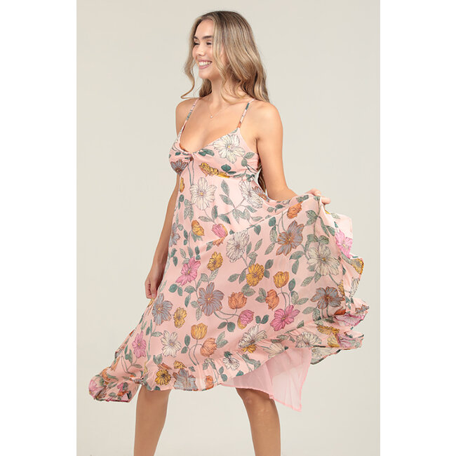 Angie Angie Hanky Hem Maxi Dress (C4896)