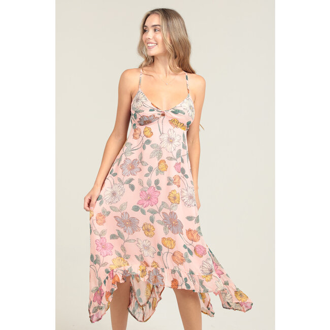 Angie Angie Hanky Hem Maxi Dress (C4896)