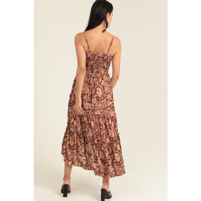 Angie Angie  Twist Front Tiered Dress (C4A91)