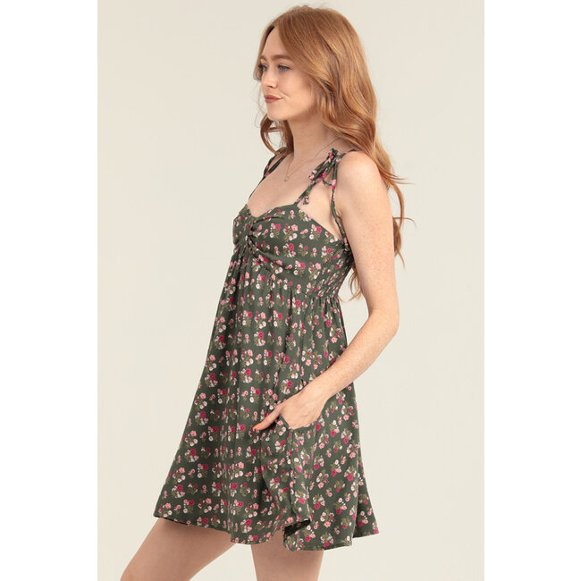Angie Angie Tie Strap Dress w/ Pockets (C4F61)