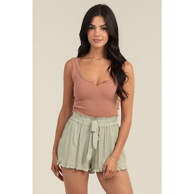 Angie Angie Self Belt Shorts (25Q77)