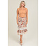 Angie High-Low Lace Insert Maxi Skirt (B6B43)