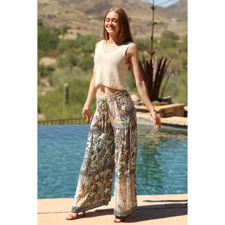 Angie Angie Wide Leg Tiered Pant (B3726)