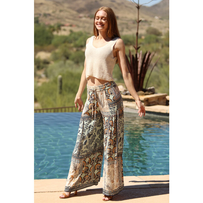 Angie Angie Wide Leg Tiered Pant (B3726)
