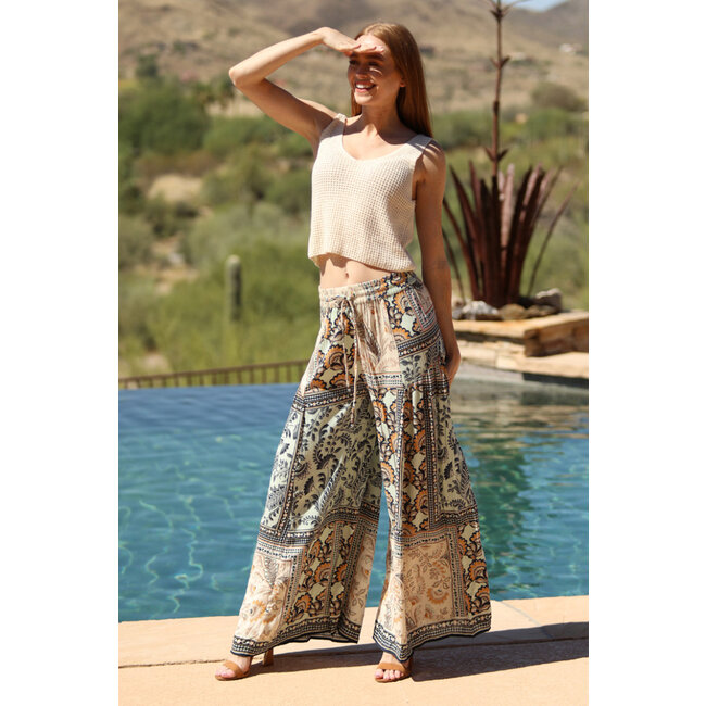 Angie Angie Wide Leg Tiered Pant (B3726)