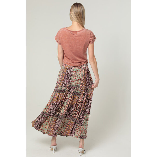 Angie Angie Swiss Dot Skirt With A Tier And Slit (B6B26)