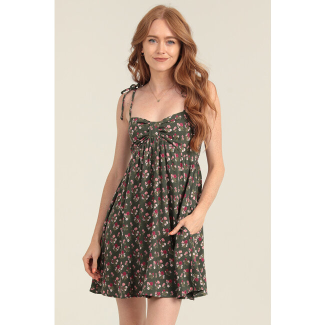 Angie Angie Tie Strap Dress w/ Pockets (C4F61)