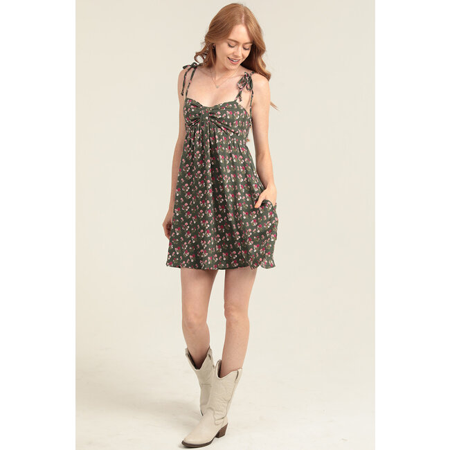 Angie Angie Tie Strap Dress w/ Pockets (C4F61)