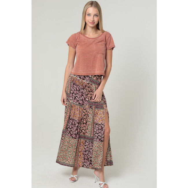 Angie Angie Swiss Dot Skirt With A Tier And Slit (B6B26)