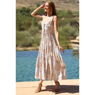 Angie Angie Wide Strap Maxi w/ Lace Trim (C4D59)