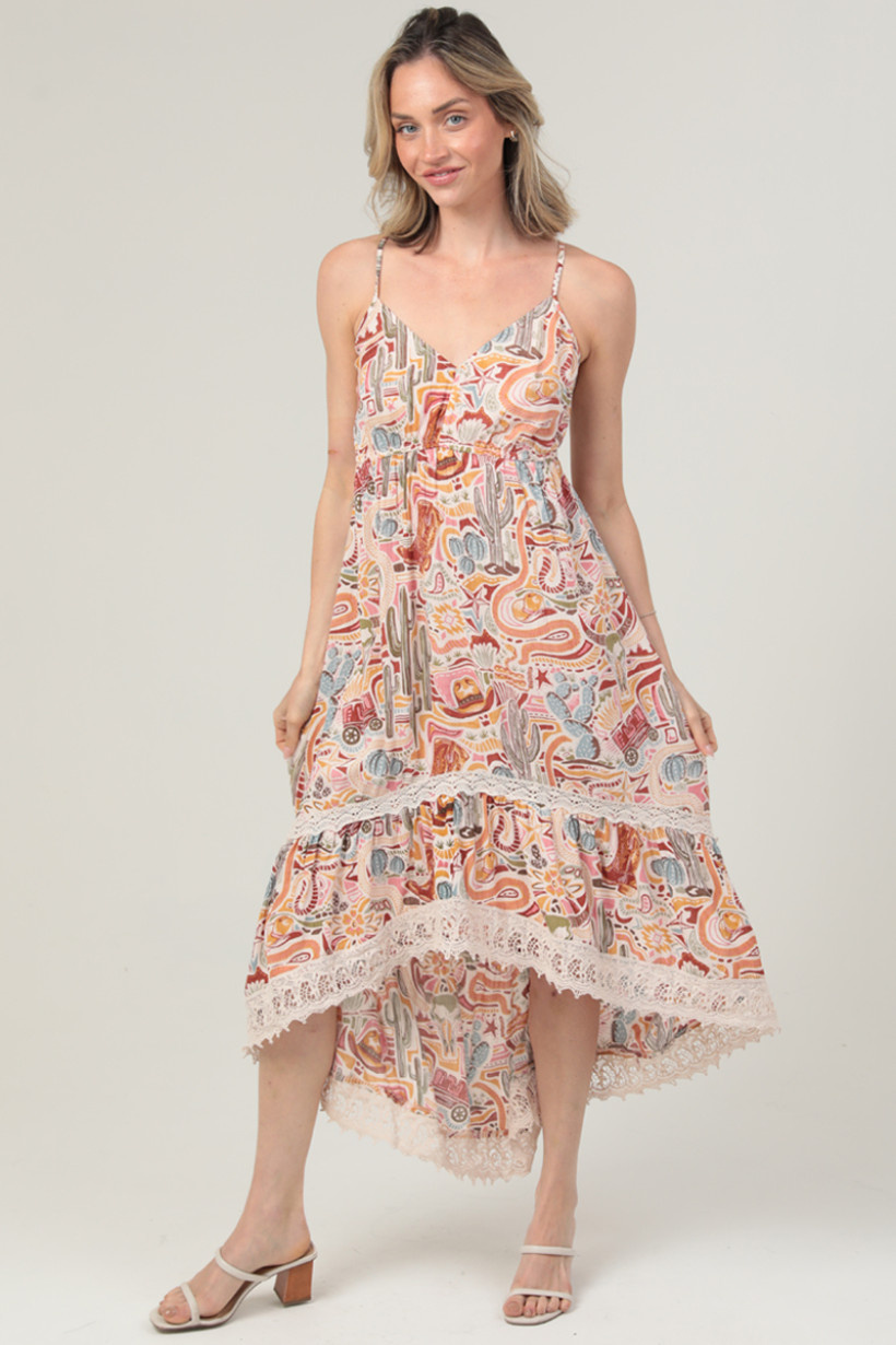 Angie Hi Lo Dress w/Trim (C4G99) WA75 Small - Creations Boutique