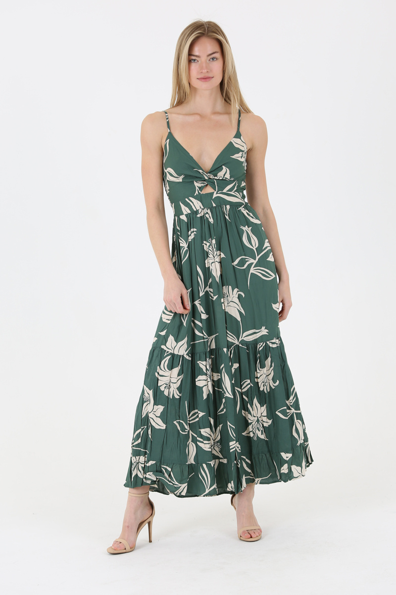 Angie Peek-A-Boo Maxi Dress (F4F50) - Creations Boutique