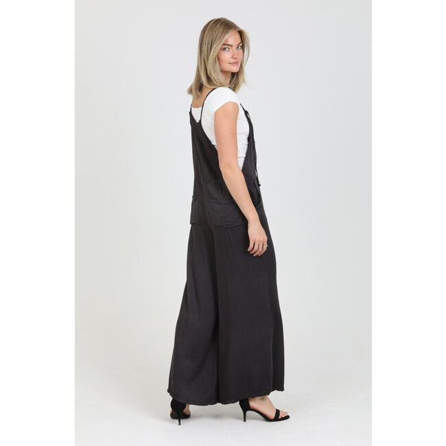 Angie Denim Flare Leg Jumpsuit (B5A51)