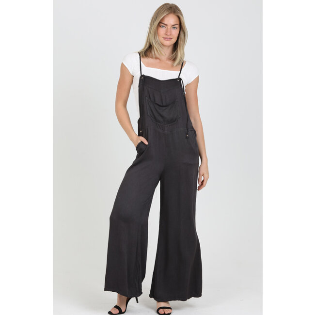 Angie Denim Flare Leg Jumpsuit (B5A51)