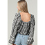Angie Peasant Top with Crochet Trim (C2D49)