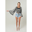 Angie Peasant Top with Crochet Trim (C2D49)