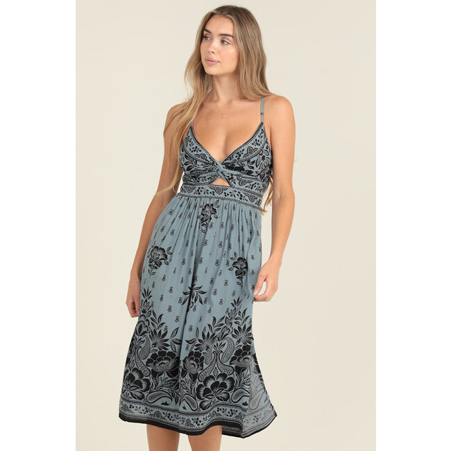 Angie Twist Front Maxi Dress (F4J10)