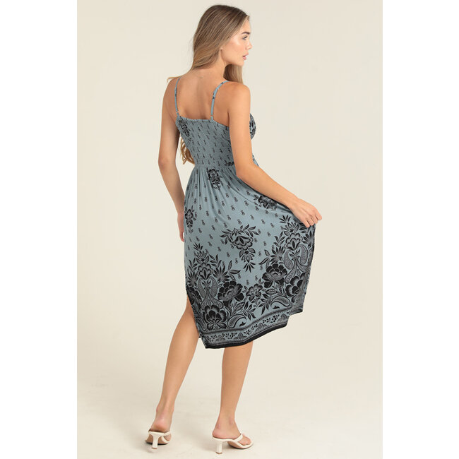 Angie Twist Front Maxi Dress (F4J10)