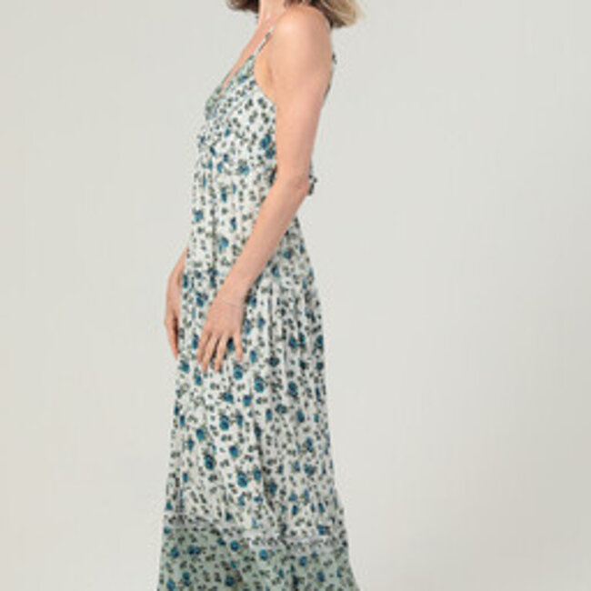 Angie Angie V Neck Maxi with Tie Back Dress (F4F72) A934