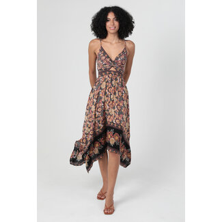 Angie Angie Twist Front Keyhole Spag Strap Dress (C4921)