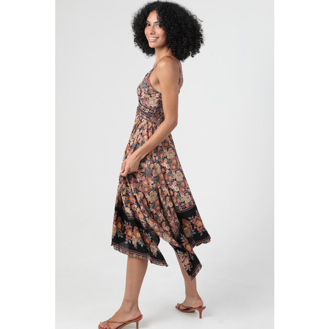 Angie Angie Twist Front Keyhole Spag Strap Dress (C4921)