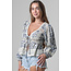 Angie Angie Open Tie Top with Lace Trim (C2D82)
