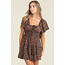 Angie Angie Square Neck Open Back Short Dress (C4F34)