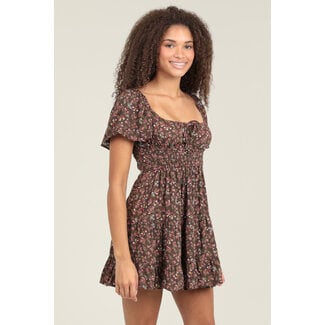 Angie Angie Square Neck Open Back Short Dress (C4F34)